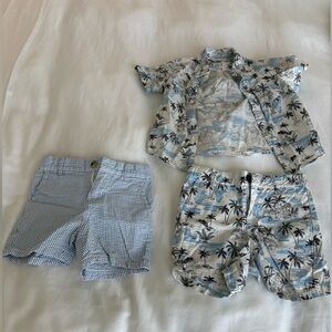 Janie and Jack Blue Tropical Shirt